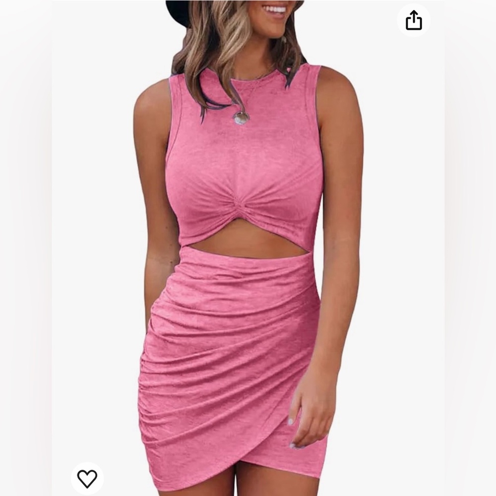Pink cut out dress